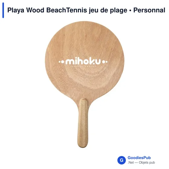 Raquettes de plage personnalisables Playa Wood BeachTennis avec logo - Image 2