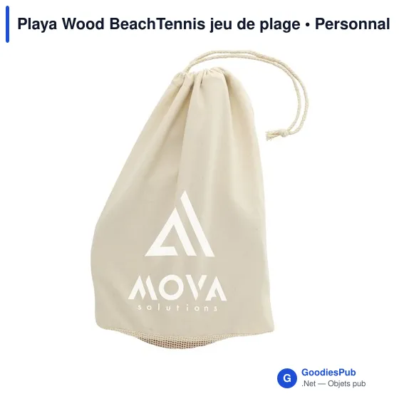 Raquettes de plage personnalisables Playa Wood BeachTennis avec logo - Image 3