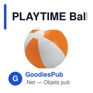 PLAYTIME Balle gonflable plage - Miniature 3