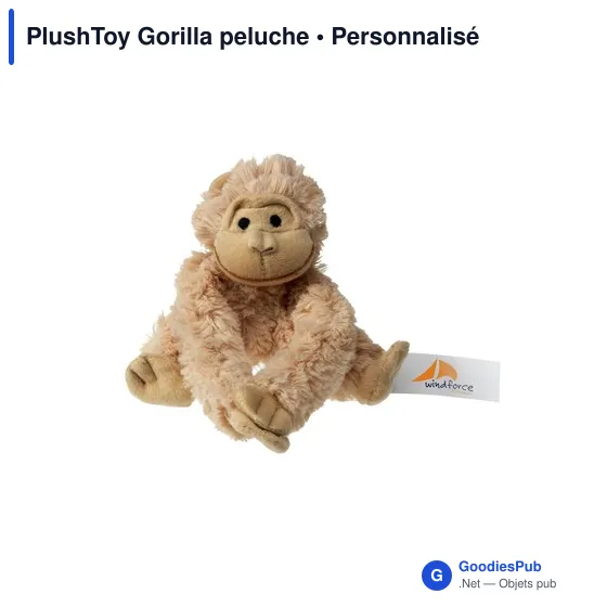 Peluche personnalisable Singe Gorilla avec logo - Image 2