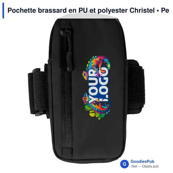 Pochette brassard en PU et polyester Christel - Image 2