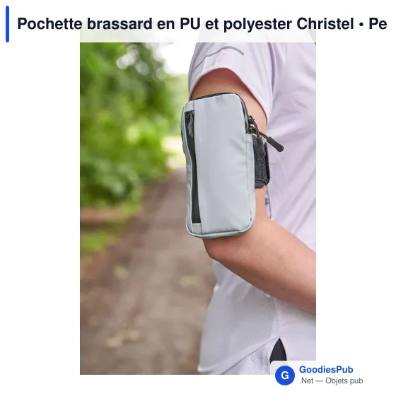 Pochette brassard en PU et polyester Christel - Image 8