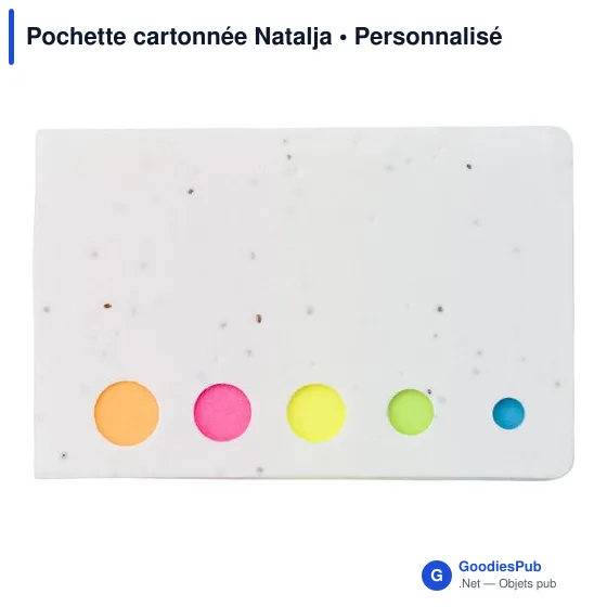 Pochette cartonnée personnalisable Natalja avec logo - Image 1