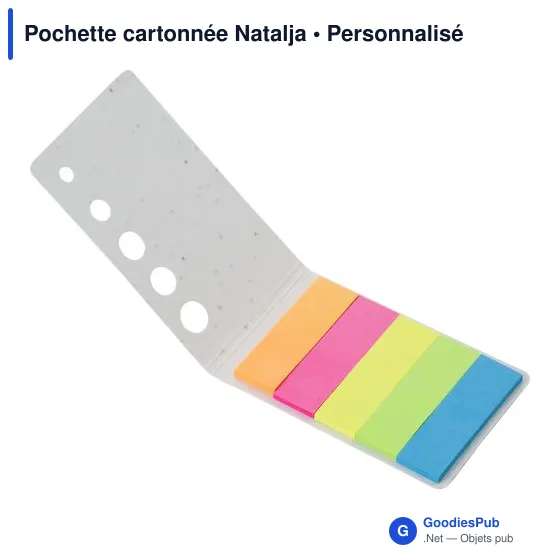 Pochette cartonnée personnalisable Natalja avec logo - Image 2