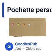 Pochette personnalisable avec marque-pages et logo - Riva - Miniature 1
