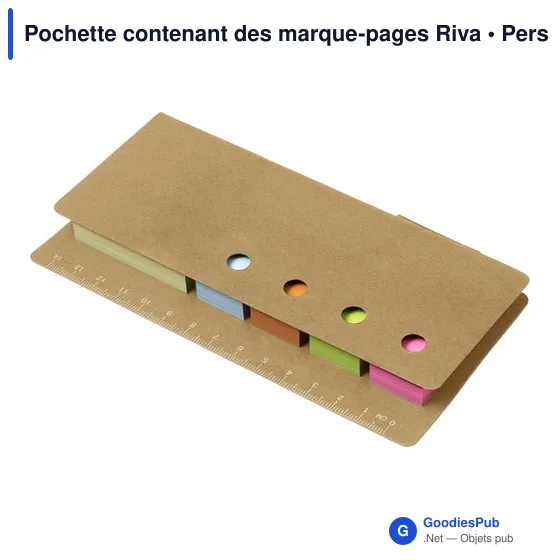 Pochette personnalisable avec marque-pages et logo - Riva - Image 2