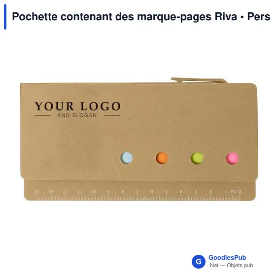 Pochette personnalisable avec marque-pages et logo - Riva - Image 4