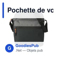 Pochette de voyage personnalisable en polyester 500D avec logo - Miniature 1