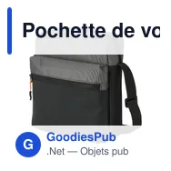 Pochette de voyage personnalisable en polyester 500D avec logo - Miniature 2