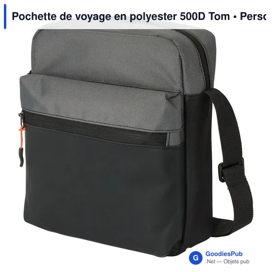Pochette de voyage personnalisable en polyester 500D avec logo - Image 2