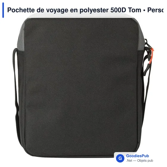 Pochette de voyage personnalisable en polyester 500D avec logo - Image 3