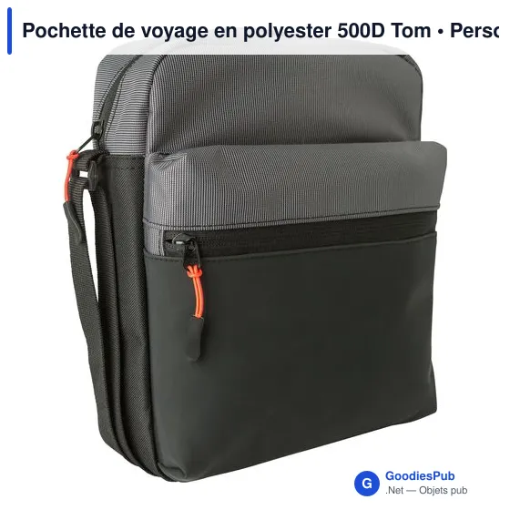 Pochette de voyage personnalisable en polyester 500D avec logo - Image 4