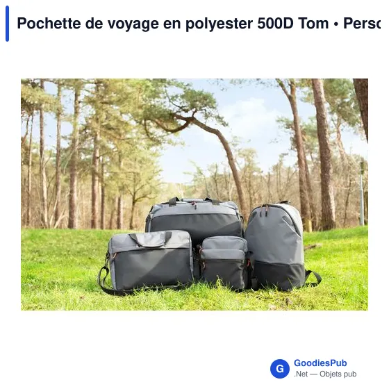 Pochette de voyage personnalisable en polyester 500D avec logo - Image 5