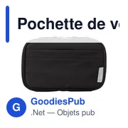 Pochette de voyage personnalisable en rPET 600D avec logo - Miniature 1