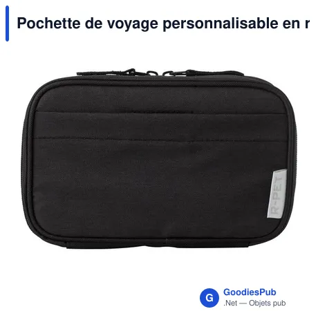 Pochette de voyage personnalisable en rPET 600D avec logo