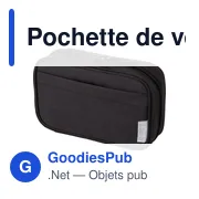 Pochette de voyage personnalisable en rPET 600D avec logo - Miniature 2