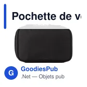 Pochette de voyage personnalisable en rPET 600D avec logo - Miniature 3