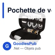 Pochette de voyage personnalisable en rPET 600D avec logo - Miniature 4