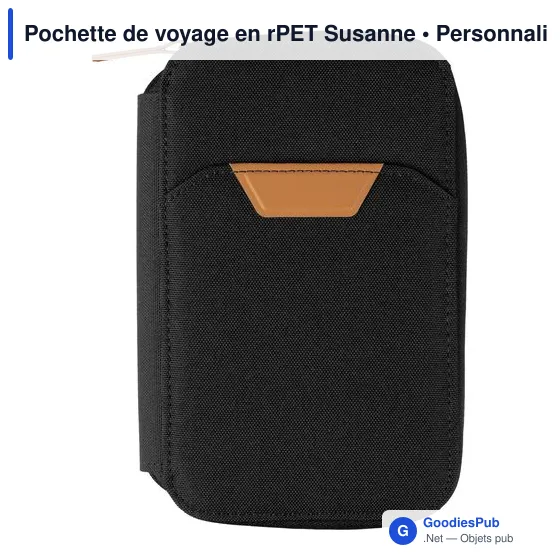 Pochette de voyage personnalisable Susanne avec logo - Image 1