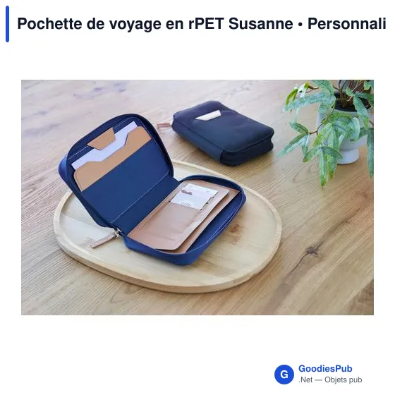 Pochette de voyage personnalisable Susanne avec logo - Image 11