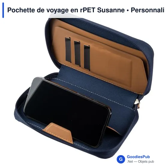 Pochette de voyage personnalisable Susanne avec logo - Image 5