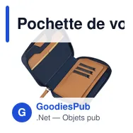 Pochette de voyage personnalisable Susanne avec logo - Miniature 6