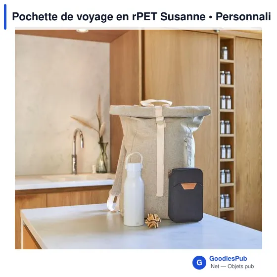 Pochette de voyage personnalisable Susanne avec logo - Image 9