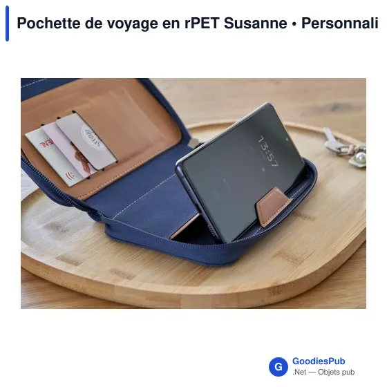 Pochette de voyage personnalisable Susanne avec logo - Image 10