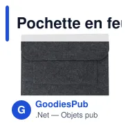 Pochette en feutre rPET personnalisable avec logo - modèle Riley - Miniature 5