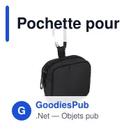 Pochette pour écouteurs personnalisable en nylon avec logo - 6,5 x 6 cm - Miniature 3