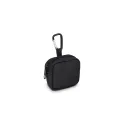 Variante Noir - Pochette pour écouteurs personnalisable en nylon avec logo - 6,5 x 6 cm