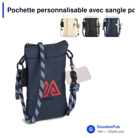 Pochette personnalisable avec sangle paracorde avec logo - Everyday Essentials