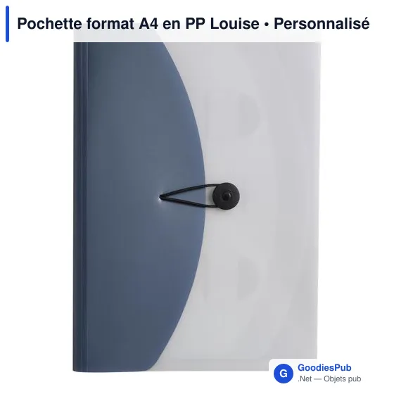 Pochette A4 personnalisable en PP avec logo - modèle Louise - Image 5