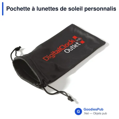 Pochette à lunettes de soleil personnalisable en microfibre avec logo