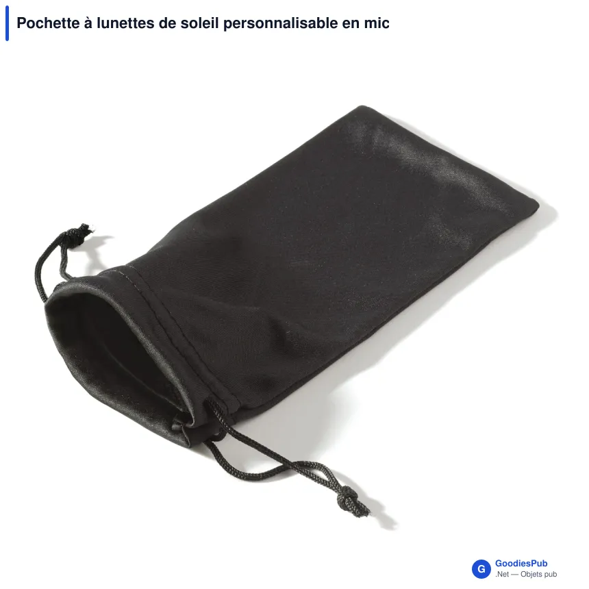 Pochette à lunettes de soleil personnalisable en microfibre avec logo - Image 2