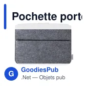Pochette porte-ordinateur personnalisable en feutre rPET Emiliaavec logo - Miniature 5