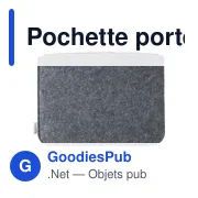 Pochette porte-ordinateur personnalisable en feutre rPET Emiliaavec logo - Miniature 8