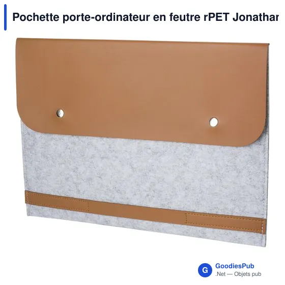 Pochette porte-ordinateur personnalisable avec logo - Jonathan - Image 2