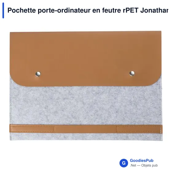 Pochette porte-ordinateur personnalisable avec logo - Jonathan - Image 6