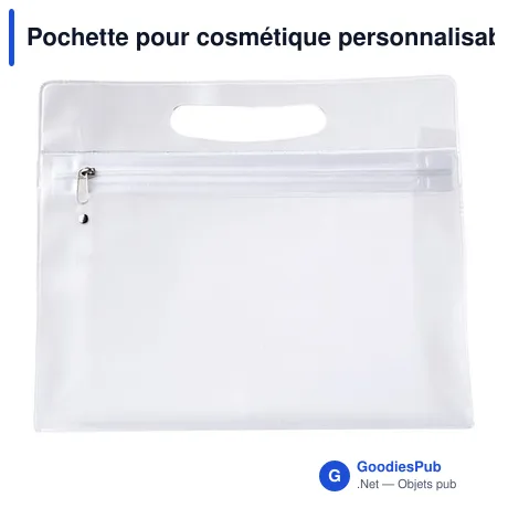 Pochette pour cosmétique personnalisable en PVC - Logo possible