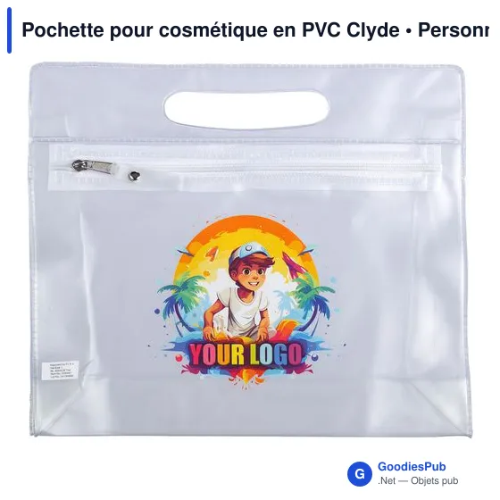 Pochette pour cosmétique personnalisable en PVC - Logo possible - Image 2