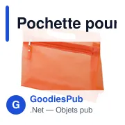 Pochette pour cosmétique personnalisable en PVC - Logo possible - Miniature 4