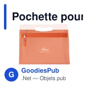 Pochette pour cosmétique personnalisable en PVC - Logo possible - Miniature 5