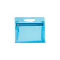 Variante bleu clair - Pochette pour cosmétique personnalisable en PVC - Logo possible