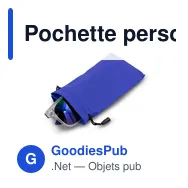 Pochette personnalisable pour lunettes avec logo | Alvorina - Miniature 1
