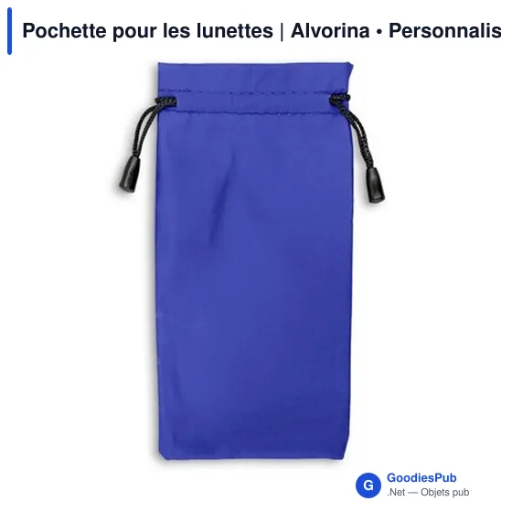 Pochette personnalisable pour lunettes avec logo | Alvorina - Image 2