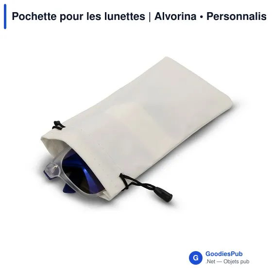 Pochette personnalisable pour lunettes avec logo | Alvorina - Image 4