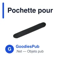 Pochette pour stylo en suédine noire pour vos cadeaux d'entreprise - Velours - Miniature 1