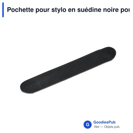 Pochette pour stylo en suédine noire pour vos cadeaux d'entreprise - Velours