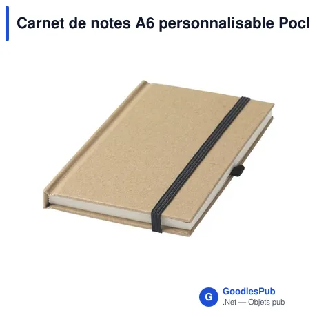 Carnet de notes A6 personnalisable Pocket ECO avec logo
